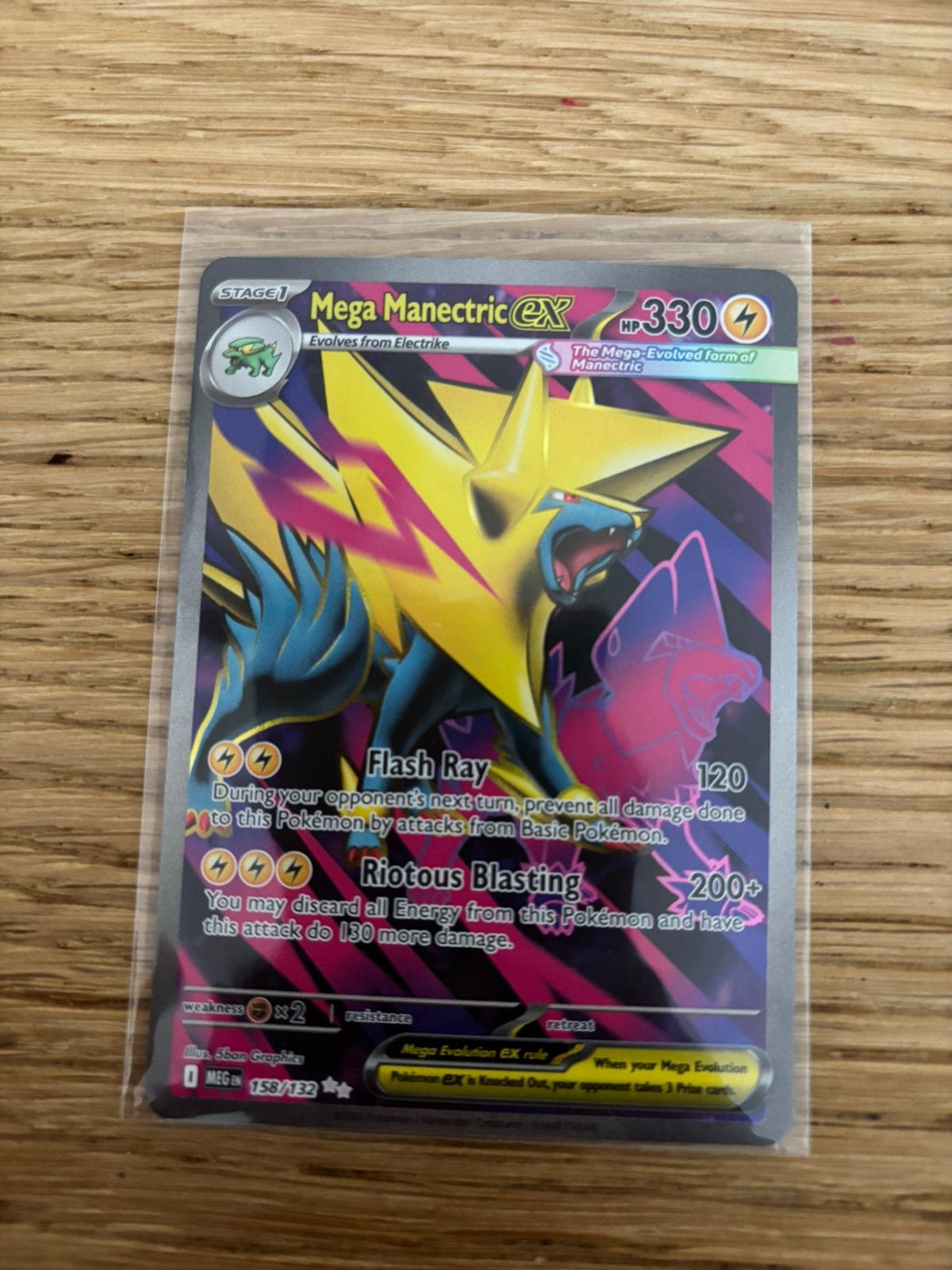Pokemon tcg mega evolutions meg 158 mega manectric, Ophalen of Verzenden, Losse kaart