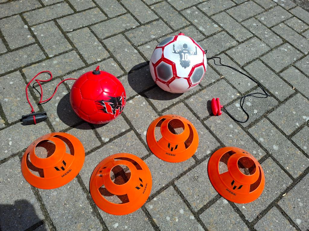 Messi bal x 2 met 4 pionnen, Maat XS of kleiner, Ophalen, Bal