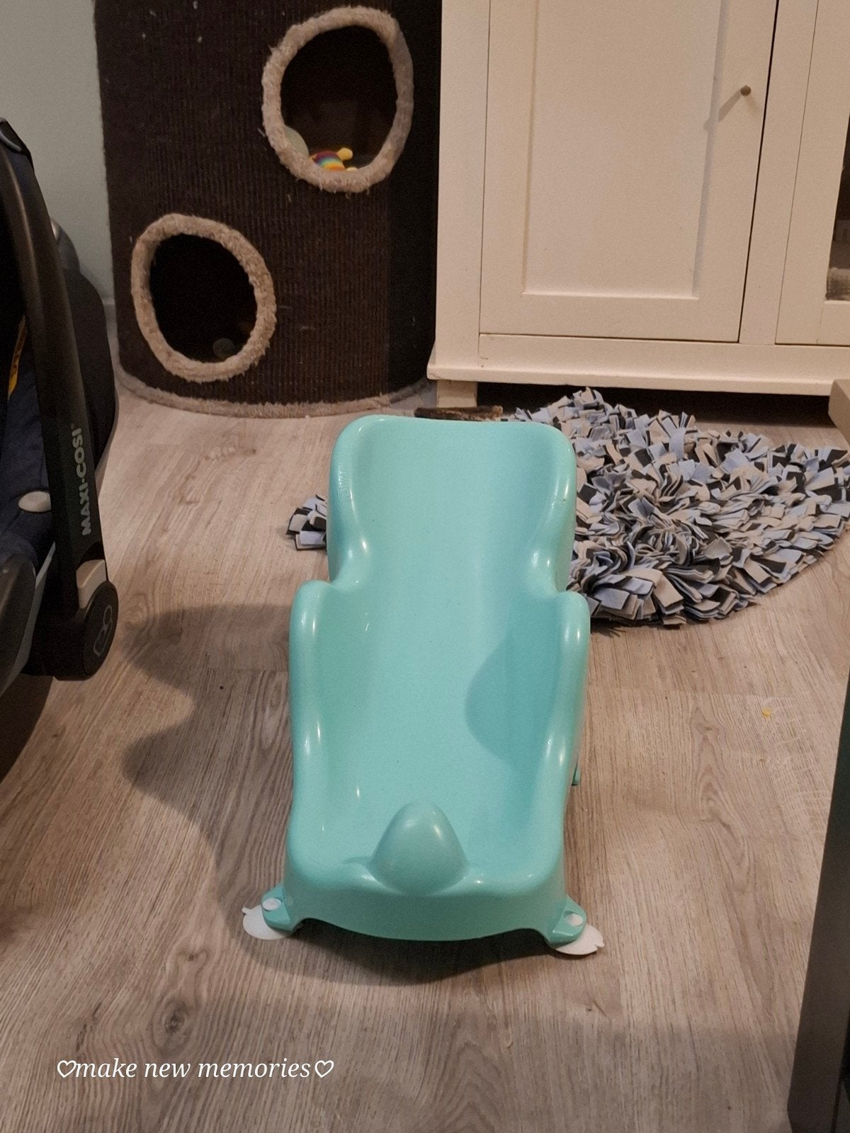 Baby badzitje/badring - Aqua, Overige merken, Gebruikt, Ophalen of Verzenden, Badzitje of Badring