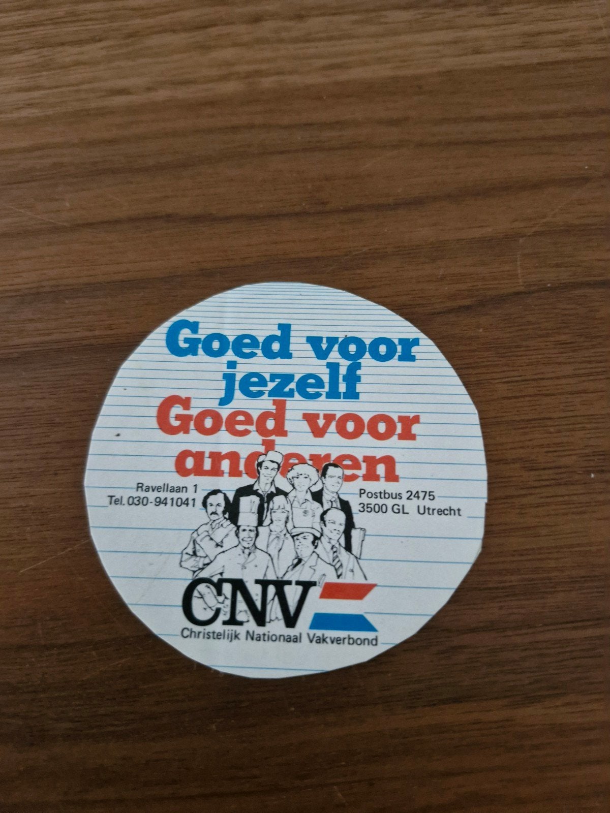 11884 Vintage CNV Sticker - Goed voor jezelf, goed voor ande, Ophalen of Verzenden, Gebruikt, Sticker