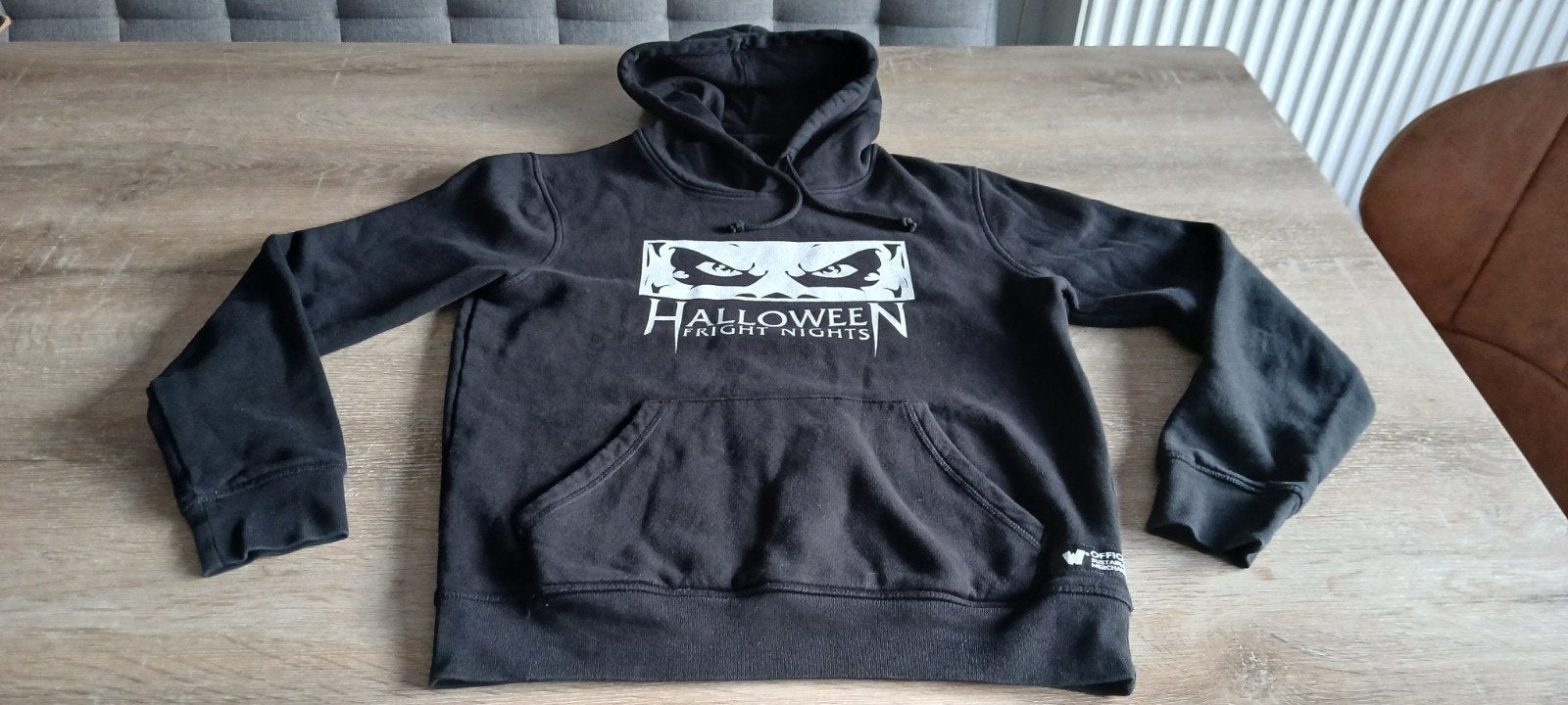 S walibi Halloween fright nights trui hoodie sweater HFN, Zwart, Walibi, Ophalen of Verzenden, Zo goed als nieuw