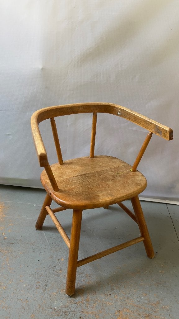 Houten vintage schoolstoel voor peuter/kleuter, Ophalen, Gebruikt, Stoel(en)