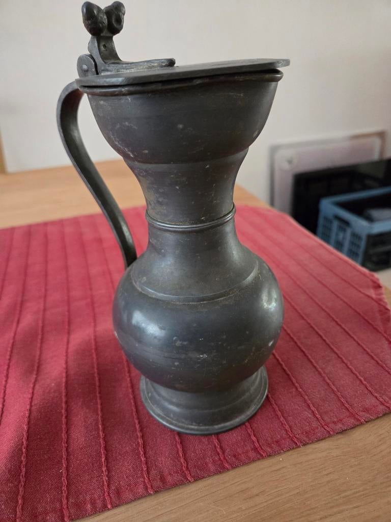 Te koop tinnen schenkkan, Ophalen of Verzenden