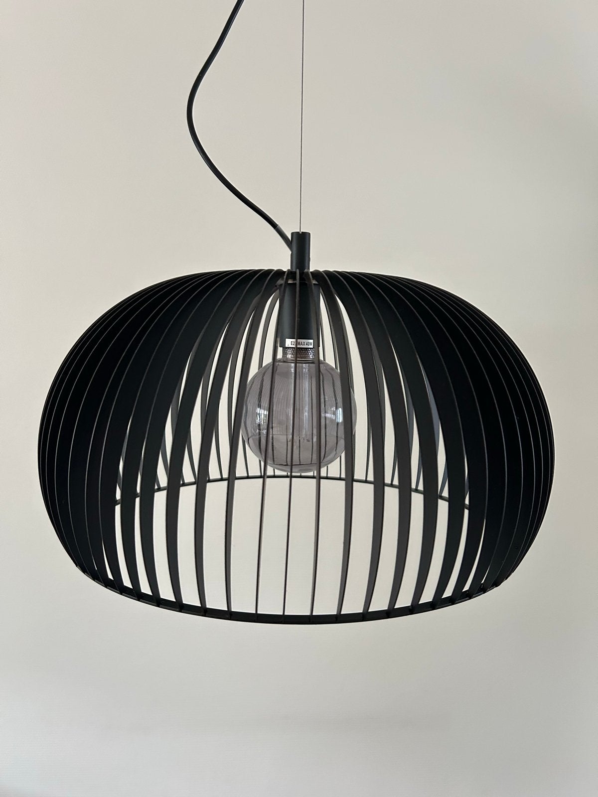 Zwarte Scandinavische Hanglamp - Zo goed als nieuw, Ophalen, Zo goed als nieuw, Metaal