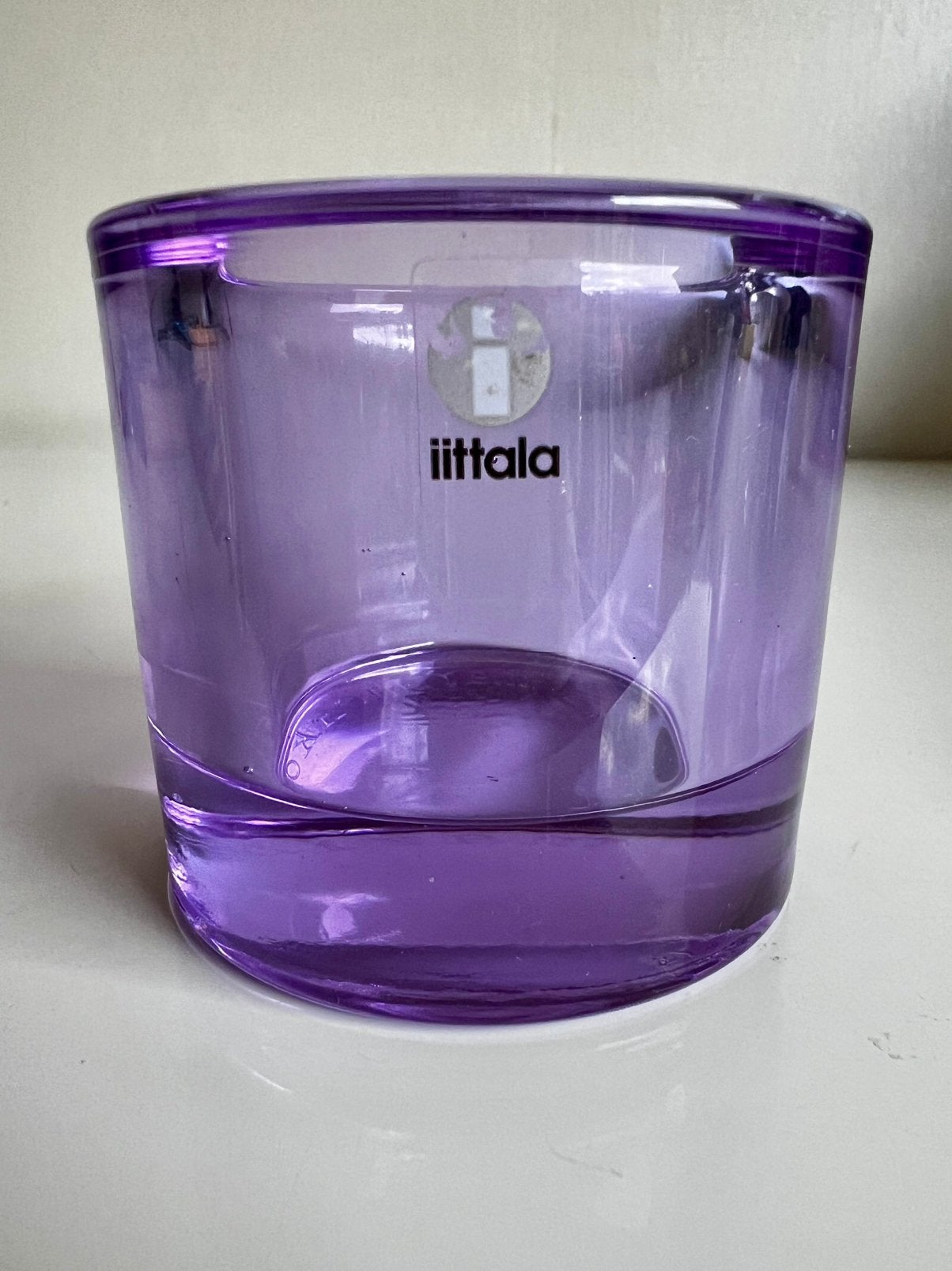 Iittala KIVI Marimekko Waxinelichthouder~Light Lilac 2012, Waxinelichthouder, Ophalen of Verzenden, Iittala, Glas