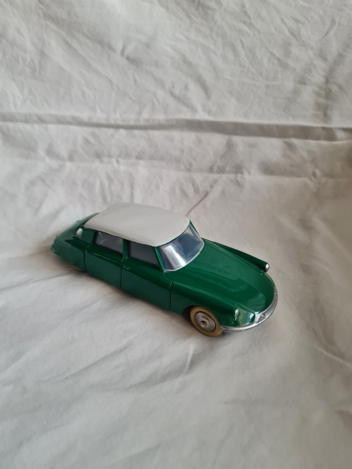 Dinky Toys Citroën DS 19 - Groen/Wit - Editions ATLAS, Ophalen of Verzenden, Gebruikt, Auto, Dinky Toys