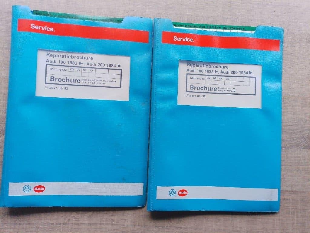 Audi 100 C3 dealer werkplaatsboeken 5 cilinder diesel + TD, Ophalen of Verzenden, Gelezen, Audi