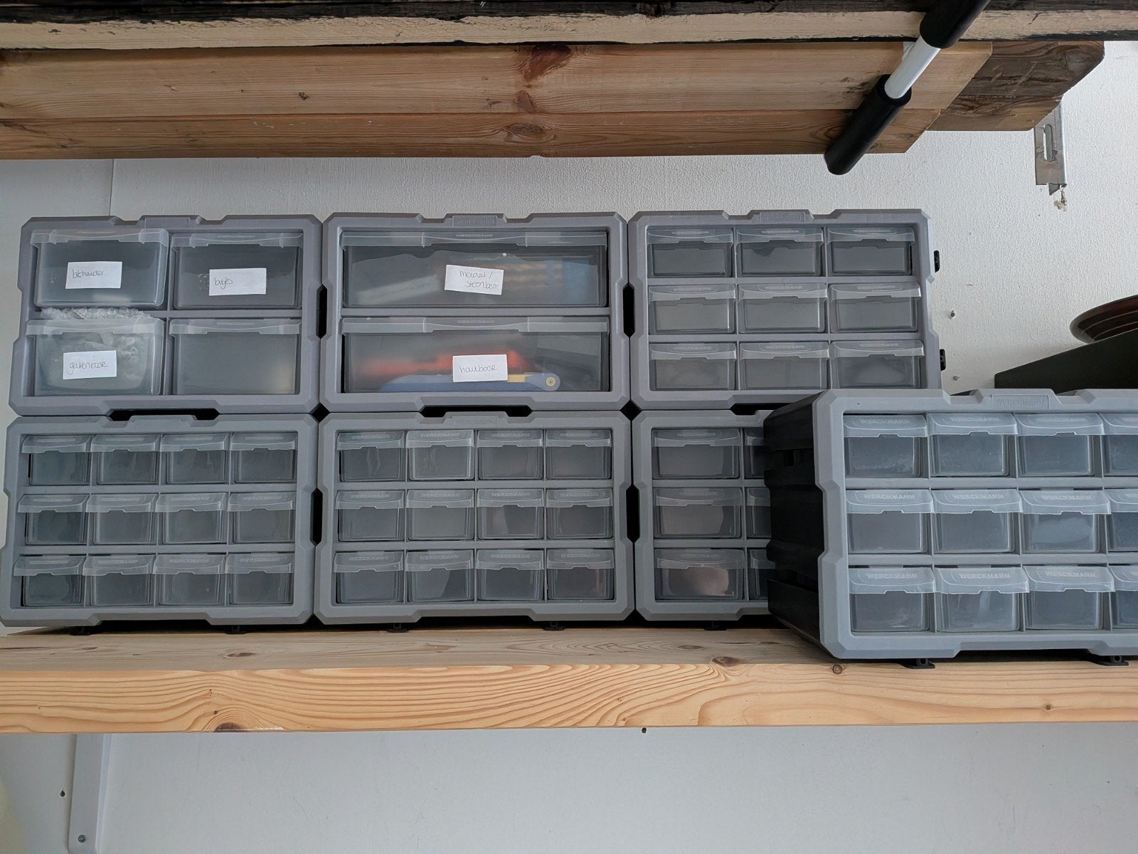 Lade set met diverse vakjes - stapelbaar en verschuifbaar, Ophalen, Gebruikt, Overige typen, Minder dan 35 cm