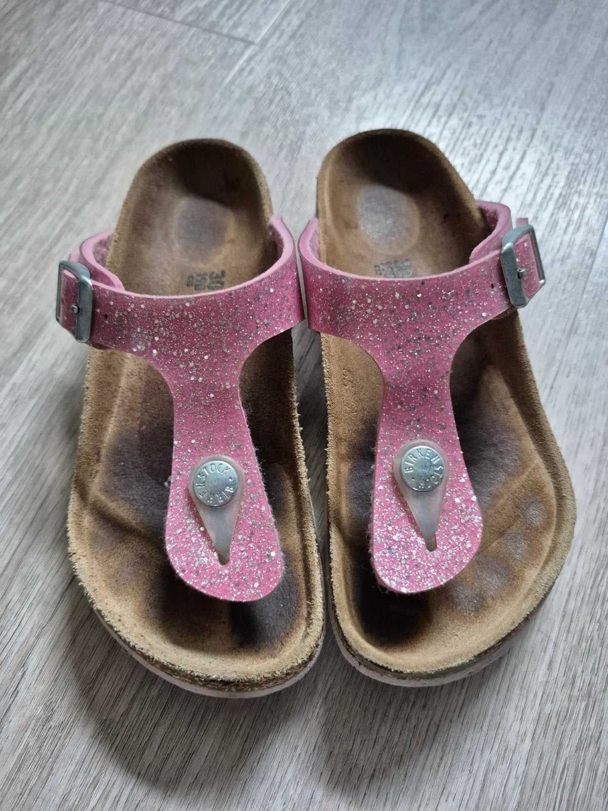 Birkenstock kinder slipper roze glitter maat 30, Meisje, Overige typen, Ophalen of Verzenden, Zo goed als nieuw