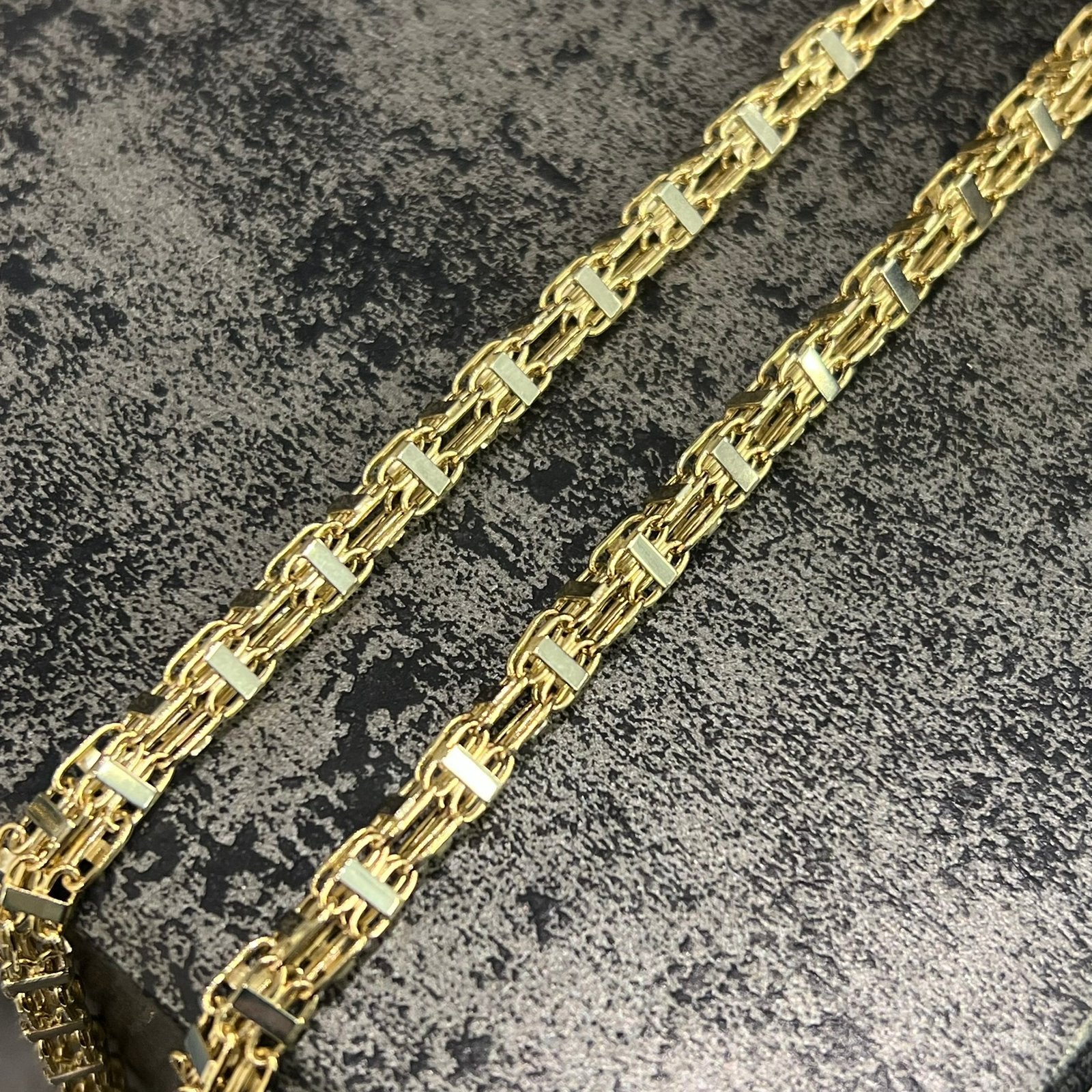 14k gouden magnum ketting massief schakel, Ophalen of Verzenden