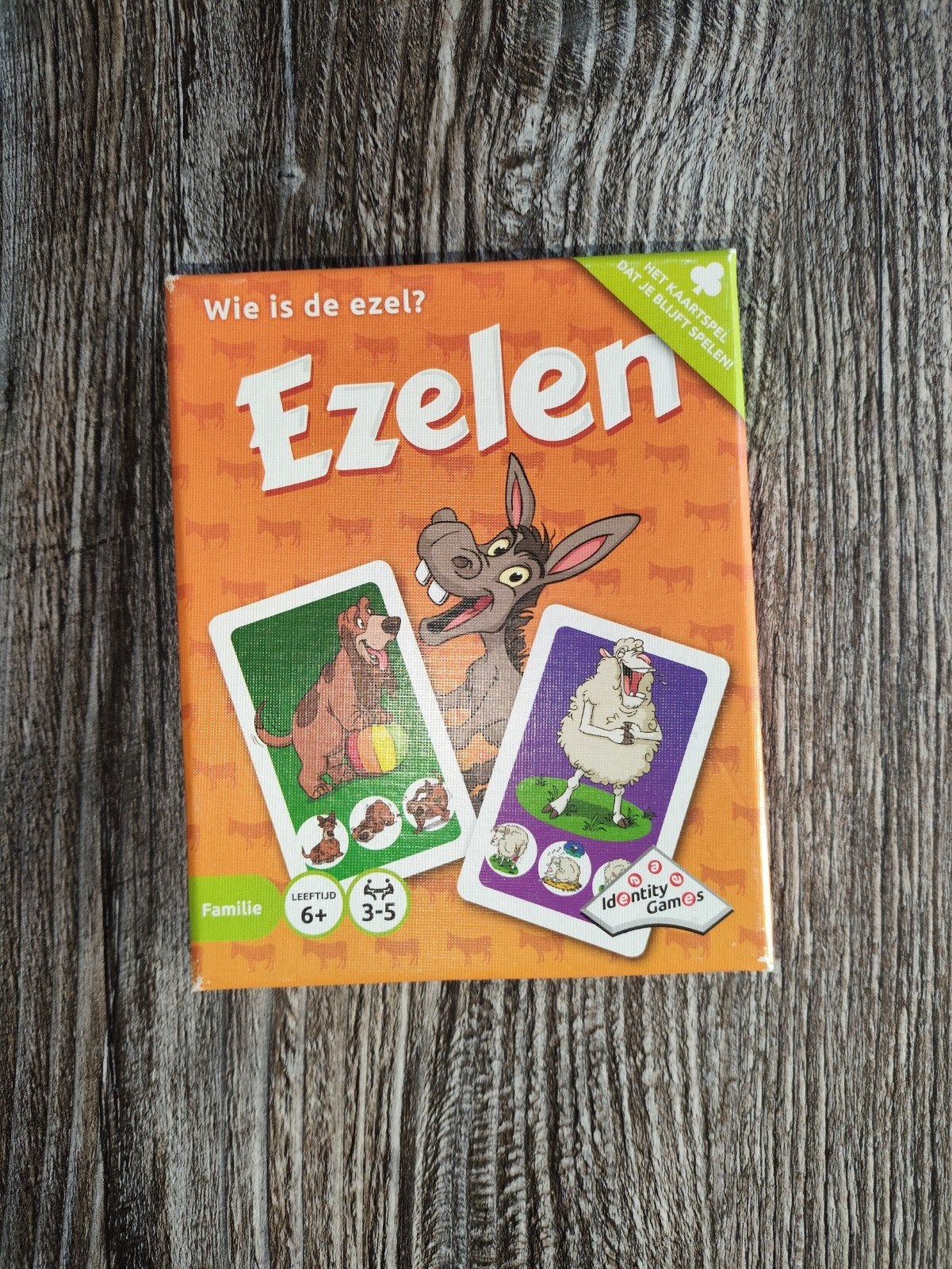 Leuk kaartspel Ezelen van Identity Games., Een of twee spelers, Ophalen of Verzenden, Zo goed als nieuw, Identity Games