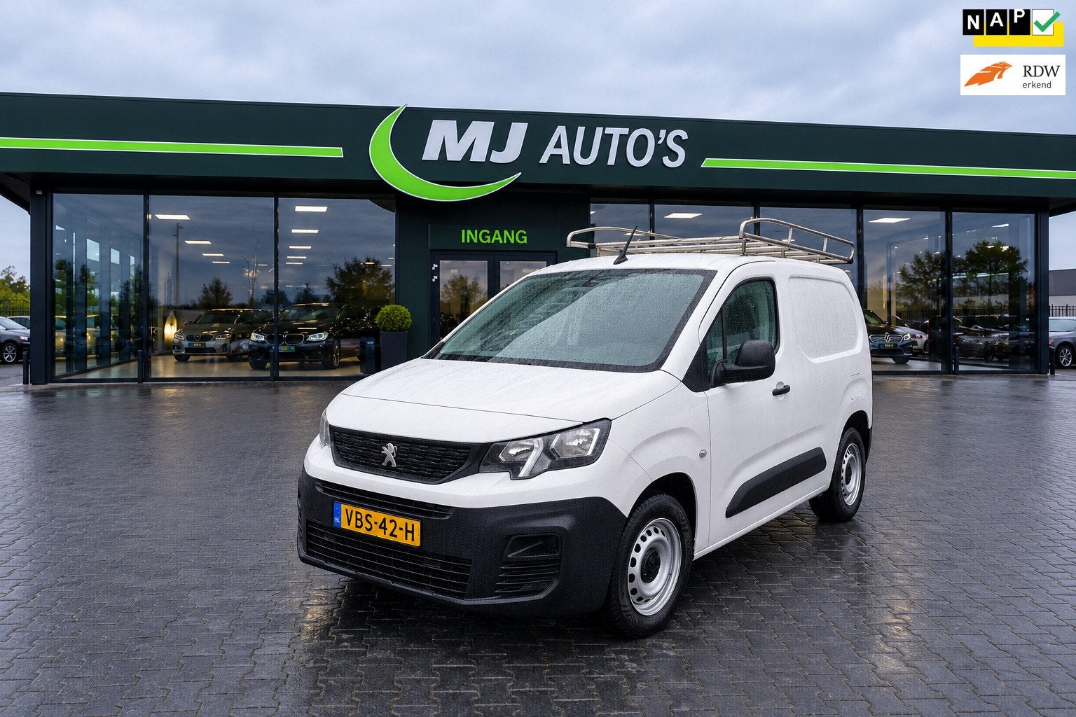 Peugeot Partner 1.5 BLUEHDI PRO AIRCO 148.170KM-NAP, Auto's, Voorwielaandrijving, Stof, Gebruikt, 4 cilinders
