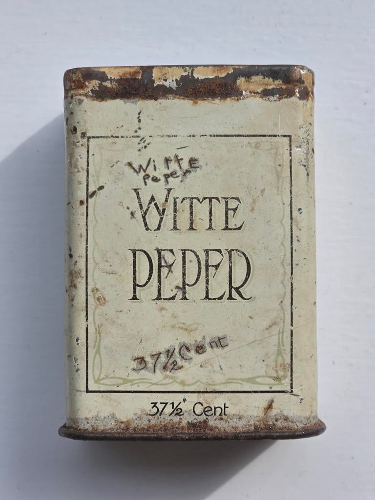 Witte Peper Specerijen blikje, Ophalen of Verzenden, Gebruikt, Overige
