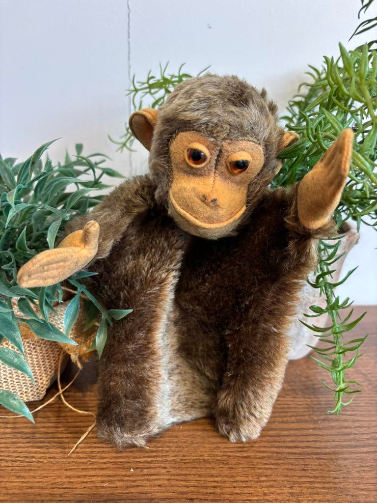 Steiff vintage apenhandpop,  1959-1964., Verzenden