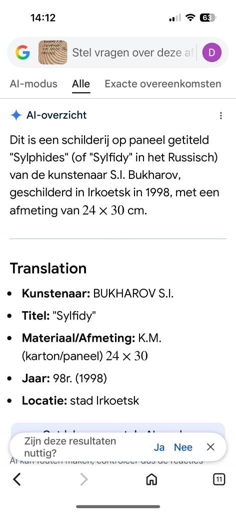 Schilderij van Russische kunstenaar Bukharov, Antiek en Kunst, Ophalen of Verzenden
