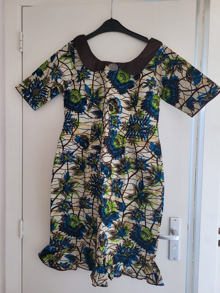 Afrikaanse jurk maat m, Kleding | Dames, Jurken, Ophalen of Verzenden, Zo goed als nieuw, Maat 38/40 (M)