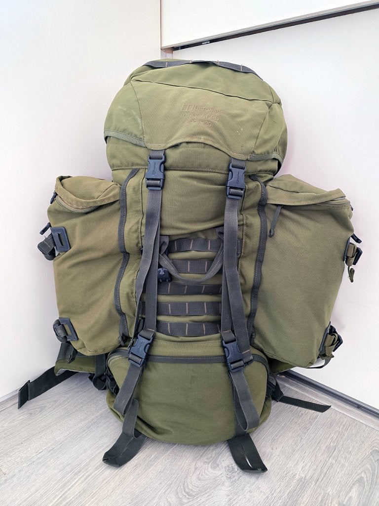 Berghaus Crusader 90+20 rugzak maat 2 + zijtassen – 110L, Overige merken, 40 cm of meer, Gebruikt, Ophalen of Verzenden