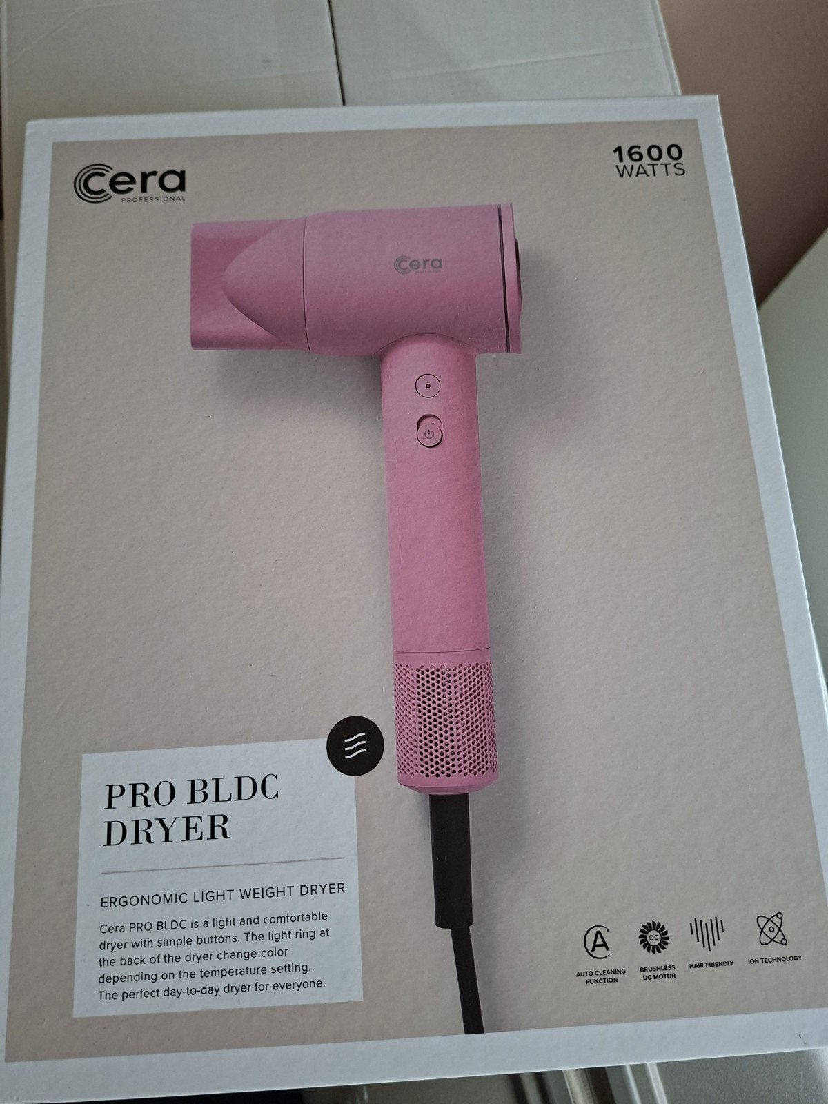 föhn cera professionel 1600 watts roze, Ophalen, Zo goed als nieuw, Föhn of Haardroger