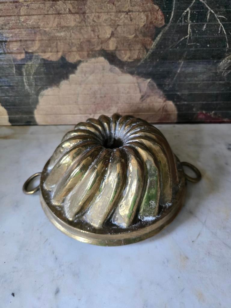 Antiek messing puddingvorm, Antiek en Kunst, Antiek | Koper en Brons, Ophalen of Verzenden