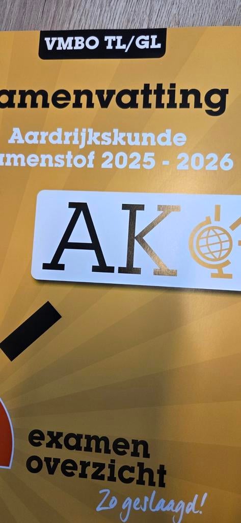 Samenvatting Aardrijkskunde VMBO TL/GL 2025-2026, Ophalen of Verzenden, Onbekend, VMBO, Aardrijkskunde