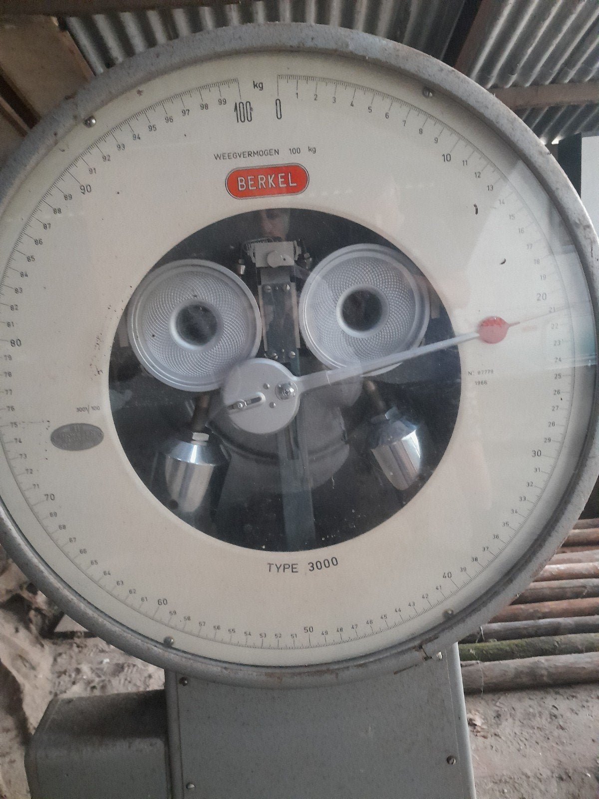 Berkel Vloerweegschaal Type 3000 - 100 kg, Ophalen, Gebruikt
