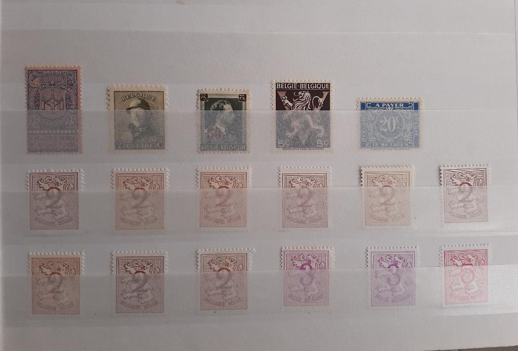 17 Oude Klassieke Postzegels België Postfris, Ophalen, Postfris, Frankeerzegel