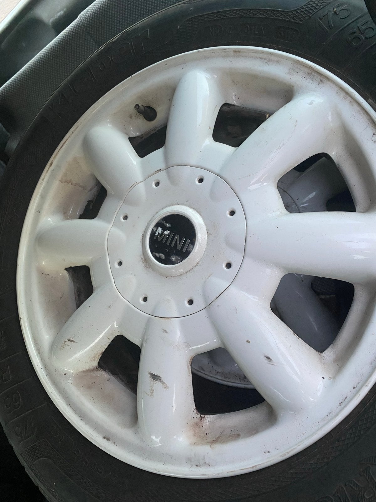 4x 15 inch winterbanden met lichtmetalen velgen voor Mini, Ophalen of Verzenden, Gebruikt