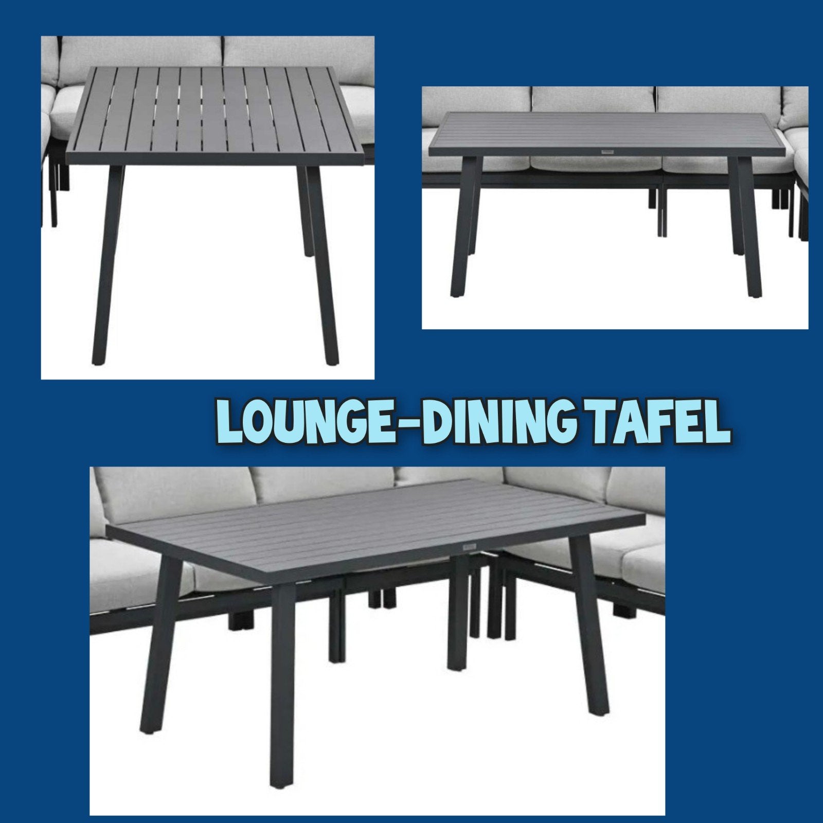tuintafel / lounge-diner tafel / tafel / nieuw in doos, Ophalen, Zo goed als nieuw, Rechthoekig, Aluminium
