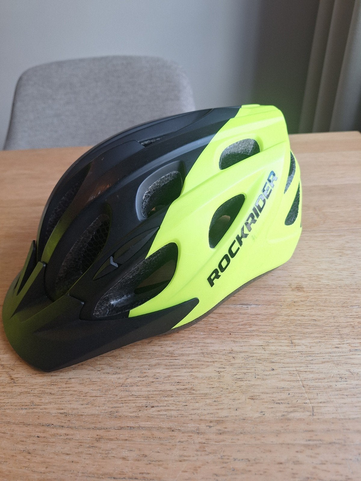 Rockrider B'Twin Fietshelm MTB 500 Fluo S 51-56 cm, Ophalen of Verzenden, Zo goed als nieuw, Heer of Dame