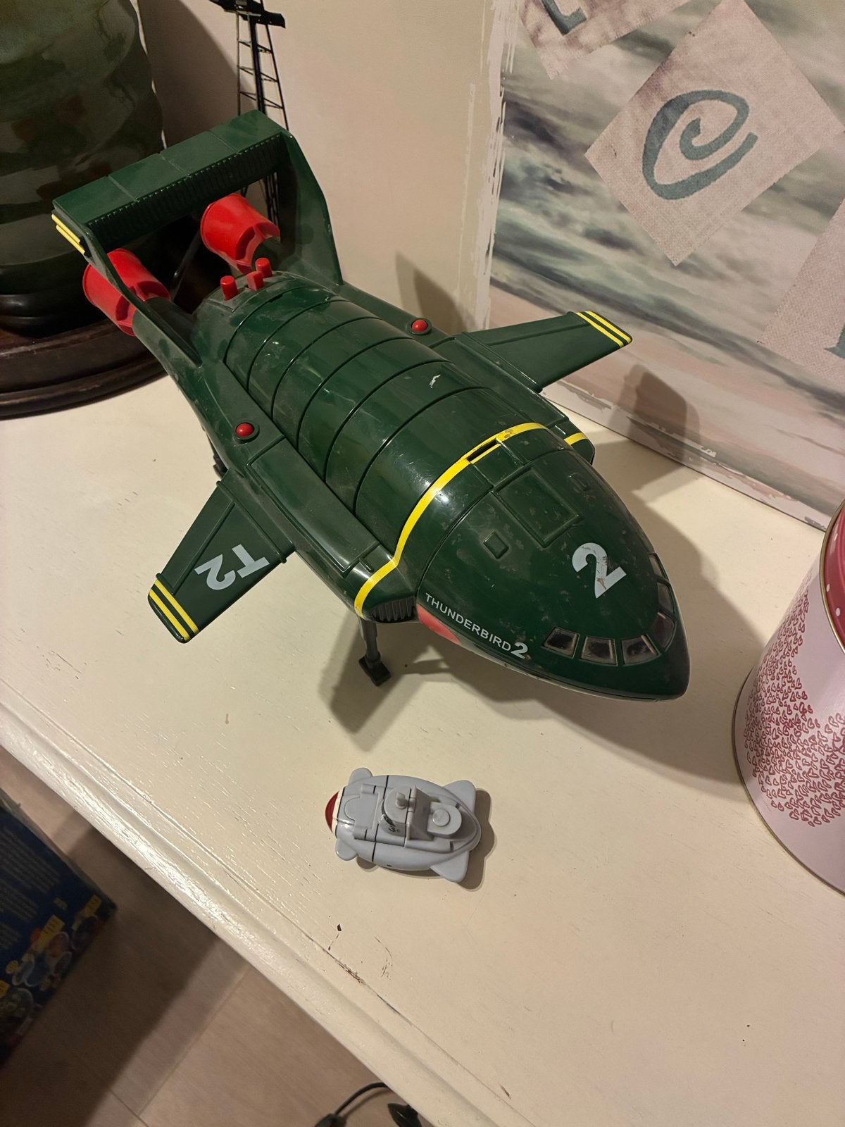 Thunderbird 2 Speelgoed Vliegtuig met Mini Voertuig, Ophalen, Gebruikt