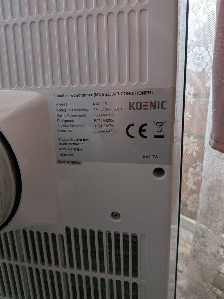 mobiele airco, Witgoed en Apparatuur, Airco's, Zo goed als nieuw, Mobiele airco, Minder dan 60 m³, 2 snelheden, Koelen en Ontvochtigen