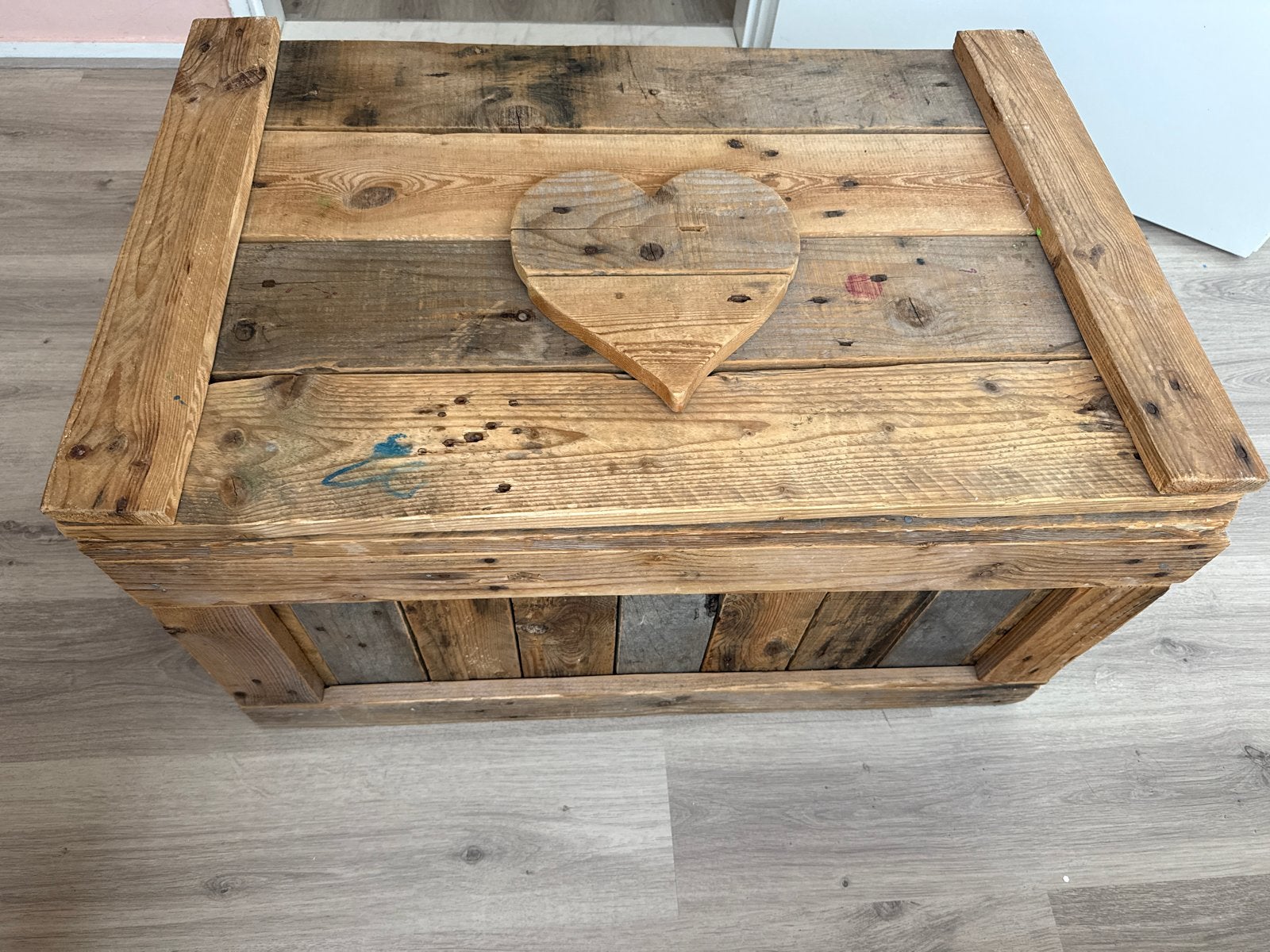 Speelgoedkist van oud steigerhout - 88x48 cm, Ophalen, Gebruikt, 75 tot 100 cm, Minder dan 50 cm
