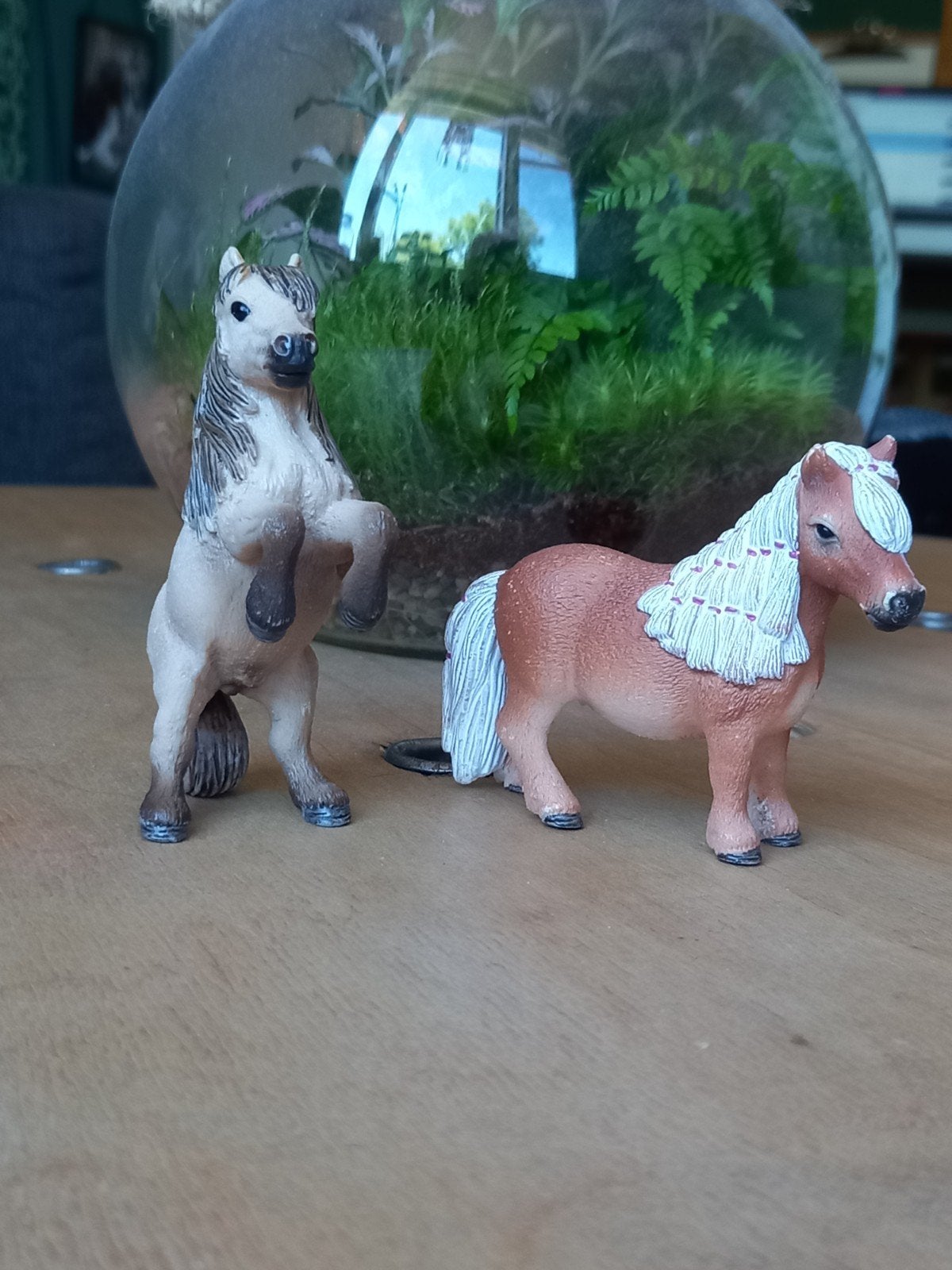 Schleich shetlanders, Ophalen of Verzenden, Gebruikt, Paard, Beeldje of Figuurtje