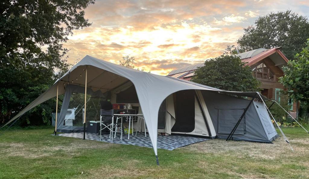 Campooz Lazy Jack vouwwagen – Camping + Tracking variant, Caravans en Kamperen, Vouwwagens, Ophalen, Tot en met 4