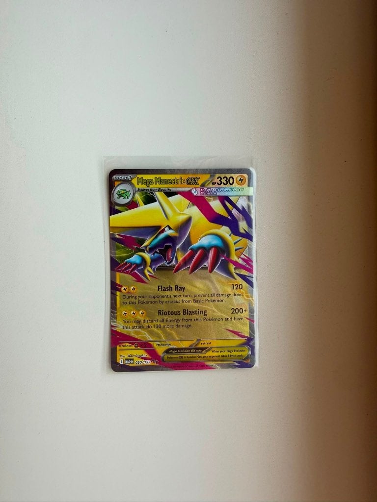Mega Manectric EX 050 Mega Evolution, Ophalen of Verzenden, Nieuw, Losse kaart, Foil