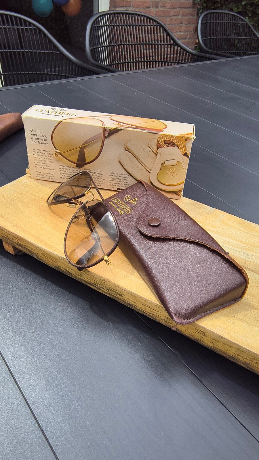 Ray-Ban B&L Aviator New Old Stock 58-14 Leathers Origineel!, Ophalen of Verzenden, Nieuw, Ray-Ban