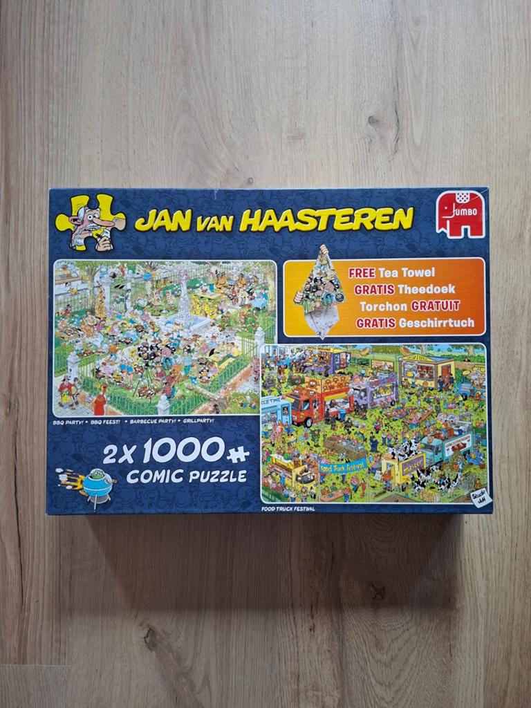 Jan van Haasteren puzzelset - BBQ feest + foodtruck festival, Hobby en Vrije tijd, Denksport en Puzzels, Ophalen of Verzenden