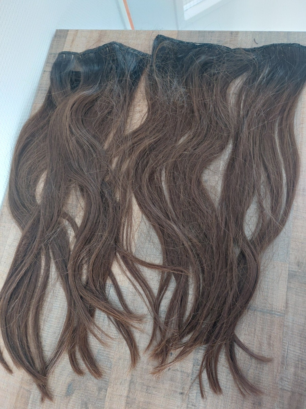2 x haarstuk haarverlenging 50cm, Ophalen of Verzenden, Zo goed als nieuw, Pruik of Haarverlenging