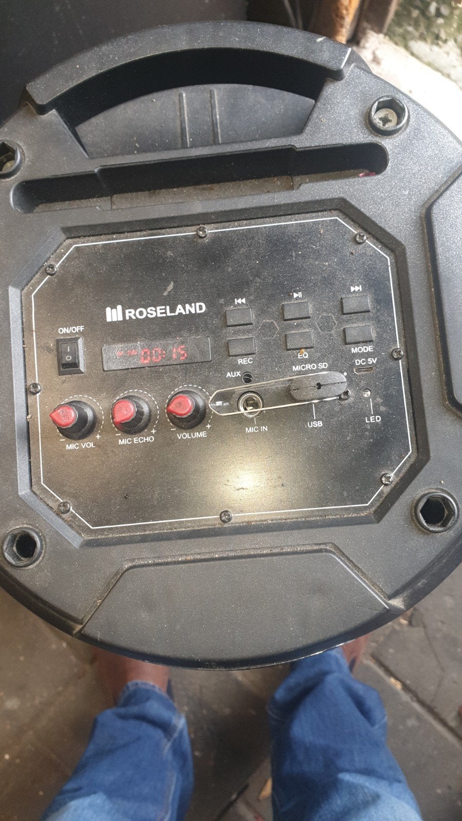 Roseland Bombox - Draagbare Party Speaker met Microfoon, Overige merken, Gebruikt, Party speaker, Ophalen of Verzenden