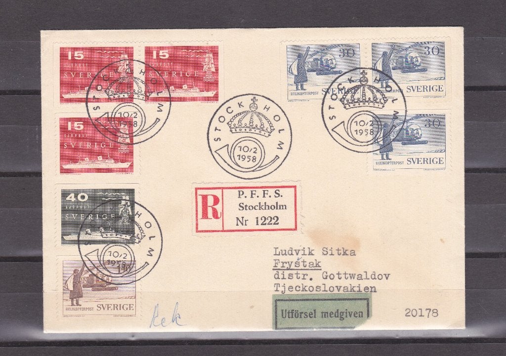 brief Zweden 1958, Ophalen of Verzenden, Brief