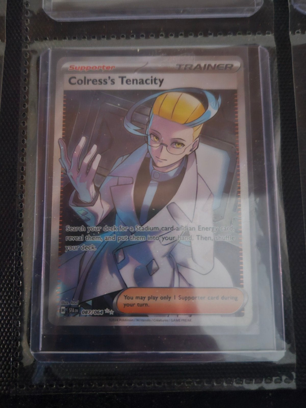 Pokemon Colress's Tenacity 087/064 Shrouded Fable, Ophalen of Verzenden, Zo goed als nieuw, Losse kaart, Foil