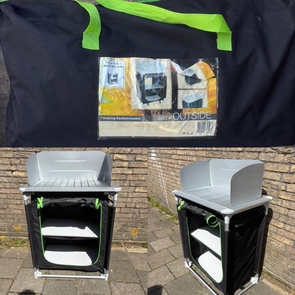 Het keukenmeubel heeft een stevig aluminium frame, Caravans en Kamperen, Ophalen of Verzenden, Gebruikt, Campingkast