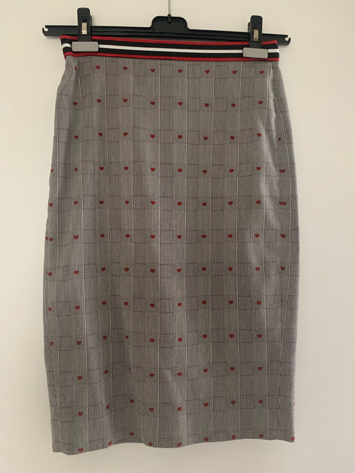 Marc Cain rok met hartjespatroon maat 2/36, Kleding | Dames, Ophalen of Verzenden, Zo goed als nieuw, Grijs