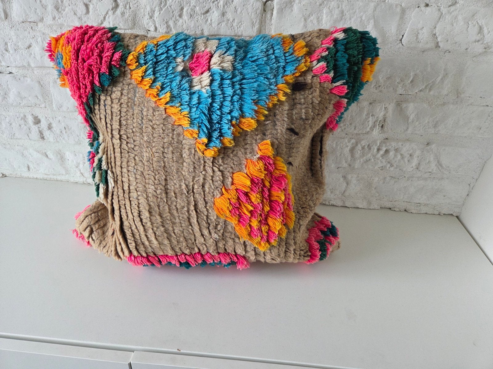 Set kussenhoezen Berber vintage wol 60x40, Huis en Inrichting, Woonaccessoires | Kussens, Ophalen of Verzenden, Nieuw, Vierkant