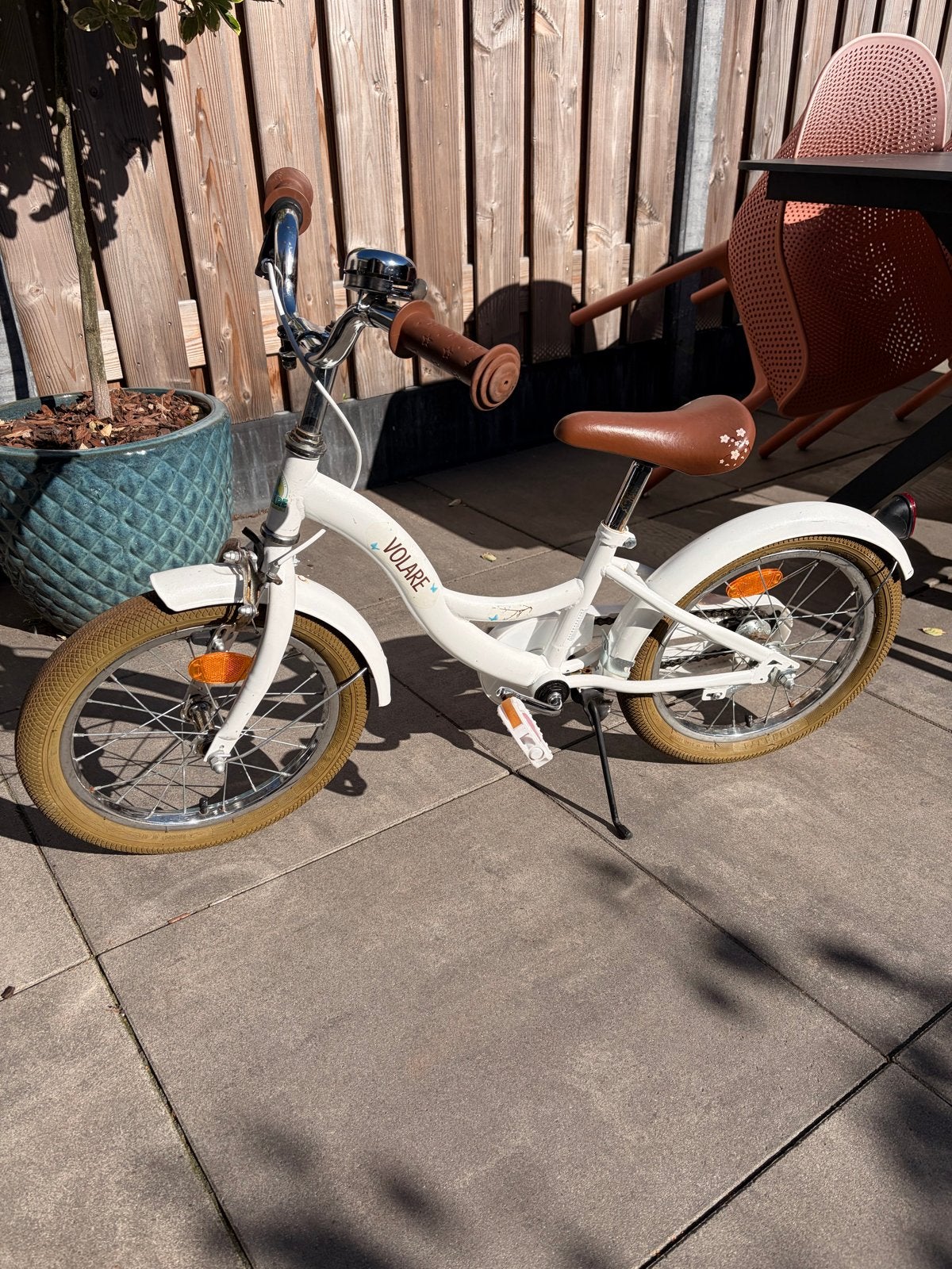 16 inch meisjesfiets, Fietsen en Brommers, Ophalen, Gebruikt, Velgrem, Handrem