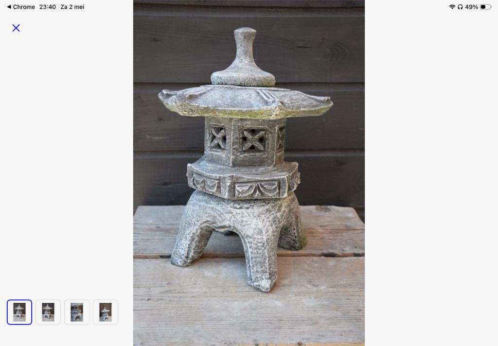Decoratieve Japanse Pagode Tuinbeeld - Beton, Tuin en Terras, Tuinbeelden, Ophalen, Gebruikt, Beton, Overige typen