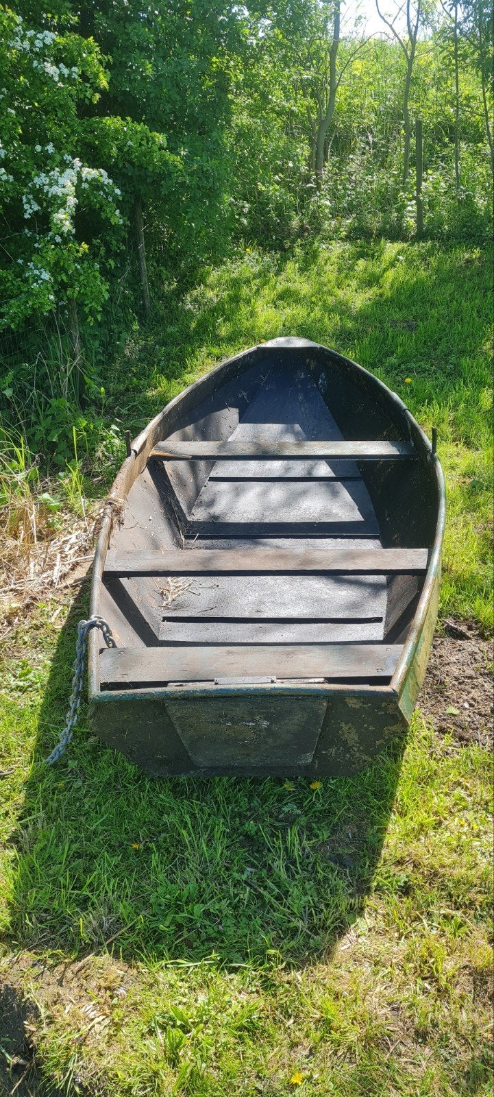 Stalen roeiboot - Robuust en klaar voor het water, Ophalen of Verzenden, Gebruikt, Motorboot