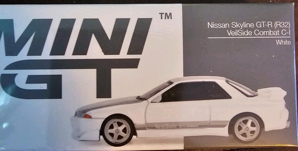 Mini GT Nissan Skyline GT-R (R32) VeilSide Combat C-I Wit, Nieuw, Ophalen of Verzenden, MINI GT, Niet gespecificeerd