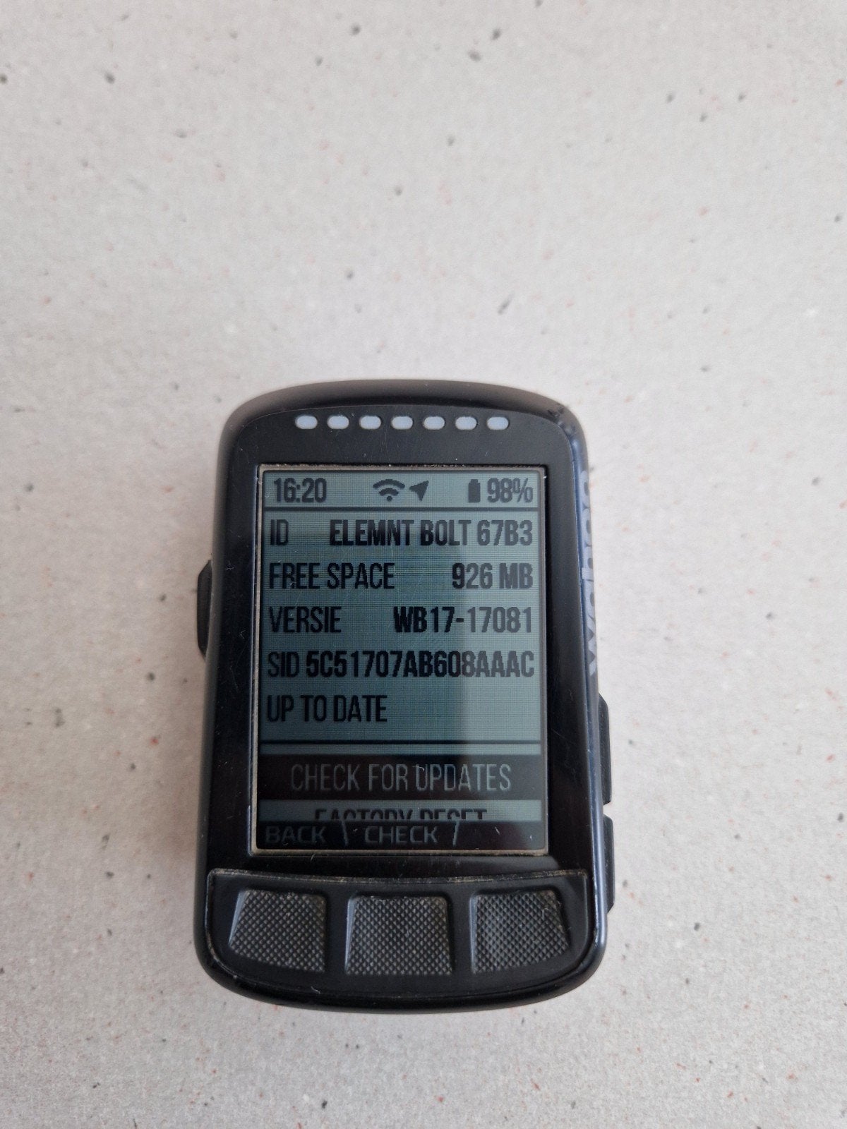 Wahoo ELEMNT BOLT V1, Fietsen en Brommers, Fietsaccessoires | Fietscomputers, Gebruikt, GPS, Ophalen of Verzenden
