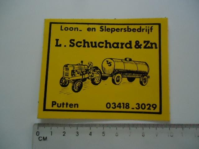sticker oud PUTTEN SCHUCHARD traktor landbouw tractor agri, Verzenden, Zo goed als nieuw, Bedrijf of Vereniging